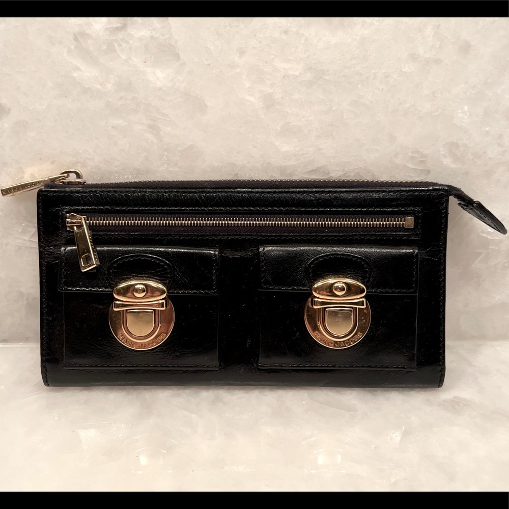 Marc Jacobs Black Zip Clutch